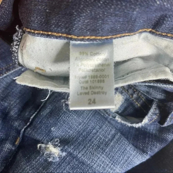 Current / Elliot The Skinny Loved Destroy Jeans Size 0 / 24 - Picture 10 of 14